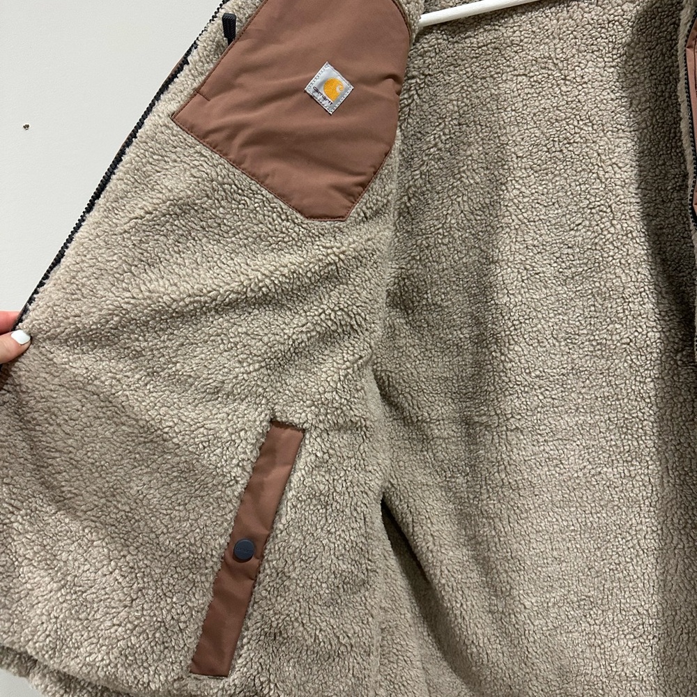 Carhartt Women's Montana Reversible Insulated Relaxed Fit Vest 2XL color Nutmeg